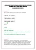 GREEN BELT EXAM &vert;ACTUAL QUESTIONS AND DETAILED CORRECT SOLUTIONS &vert;NEW UPDATE 2026&sol;2027&vert;GRADED A&plus;