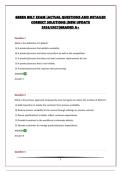GREEN BELT EXAM &vert;ACTUAL QUESTIONS AND DETAILED CORRECT SOLUTIONS &vert;NEW UPDATE 2026&sol;2027&vert;GRADED A&plus;