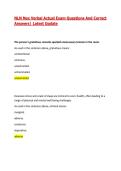 NLN Nex Verbal Actual Exam Questions And Correct Answers&vert; Latest Update