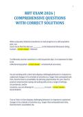 RBT EXAM 2026 &vert;&NewLine;COMPREHENSIVE QUESTIONS&NewLine;WITH CORRECT SOLUTIONS&NewLine;
