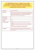 TNT 800&period;6PBP FINAL PROJECT &vert; COMPLETE PRE-K LEARNING ENVIRONMENT & BEHAVIOR MANAGEMENT PLAN &vert; 2026 UPDATE &vert; 100&percnt; CORRECT 