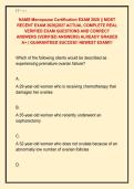 NAMS Menopause Certification EXAM 2026 &vert;&vert; MOST &NewLine;RECENT EXAM 2026&vert;2027 ACTUAL COMPLETE REAL &NewLine;VERIFIED EXAM QUESTIONS AND CORRECT &NewLine;ANSWERS &lpar;VERIFIED ANSWERS&rpar; ALREADY GRADED &NewLine;A&plus; &vert; GUARANTEED SUCCES&excl;&excl; NEWEST EXAM&excl;&excl;&excl; 