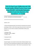 NUR 254 Final Exam Childbearing and Child Caring Families Official Practice Exam Actual Exam 2026&sol;2027 with Detailed Rationales &vert; Complete Exam-Style Questions &vert; Pass Guaranteed &ndash; A&plus; Graded&NewLine;&NewLine;