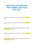 NHA CCMA EXAM QUESTIONS&NewLine;WITH CORRECT SOLUTIONS&NewLine;2026&sol;2027