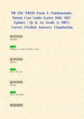NR 226&sol; NR226 Exam 2&colon; Fundamentals&colon; Patient Care Guide &lpar;Latest 2026&sol; 2027 Update&rpar; &vert; Qs & As&vert; Grade A&vert; 100&percnt; Correct &lpar;Verified Answers&rpar;- Chamberlain