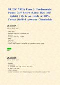 NR 226&sol; NR226 Exam 2&colon; Fundamentals&colon; Patient Care Review &lpar;Latest 2026&sol; 2027 Update&rpar; &vert; Qs & As&vert; Grade A&vert; 100&percnt; Correct &lpar;Verified Answers&rpar;- Chamberlain