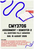 CMY3706 Assignment 1 Semester 2 MEMO &vert; Due 16 August 2026