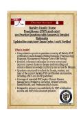 Barkley FNP Certification Review 2026&ndash;2027&colon; Complete 250-Q Practice Test Bank with Verified Answers & Detailed Rationales &vert; Family Nurse Practitioner Post-Test & Diagnostic Readiness Exam &vert; AANP & ANCC-Aligned &vert; 100&percnt; Pass Guarantee