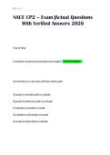 NACE CP2 &ndash; Exam &vert;Actual Questions&NewLine;With Verified Answers 2026