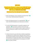 NURS 5463 &NewLine;Comprehensive Resource To Help You Ace 2026-2027 Exams &NewLine;Includes Frequently Tested Questions With ELABORATED &NewLine;100&percnt; Correct COMPLETE SOLUTIONS &NewLine;Guaranteed Pass First Attempt&excl;&excl; Current Update&excl;&excl;