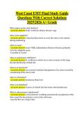 West Coast EMT Final Study Guide &NewLine;Questions With Correct Solutions &NewLine;20252026 A&plus; Grade 