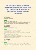 NR 228&sol; NR228 Exam 2&colon; Nutrition&comma; Health and Wellness Guide &lpar;Latest 2026&sol; 2027 Update&rpar; &vert; Qs & As&vert; Grade A&vert; 100&percnt; Correct &lpar;Verified Answers&rpar;- Chamberlain