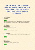 NR 228&sol; NR228 Exam 1&colon; Nutrition&comma; Health and Wellness Guide &lpar;Latest 2026&sol; 2027 Update&rpar; &vert; Qs & As&vert; Grade A&vert; 100&percnt; Correct &lpar;Verified Answers&rpar;- Chamberlain