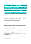 Jersey College Nutrition Final Exam Official Practice Exam Actual Exam 2026&sol;2027 with Detailed Rationales &vert; Complete Exam-Style Questions &vert; Pass Guaranteed &ndash; A&plus; Graded&NewLine;&NewLine;