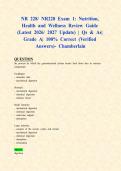 NR 228&sol; NR228 Exam 1&comma; 2 & Final Exams&colon; Nutrition&comma; Health and Wellness &lpar;Latest 2026&sol; 2027 Updates STUDY BUNDLE WITH COMPLETE SOLUTIONS&rpar; &vert; Qs & As&vert; Grade A&vert; 100&percnt; Correct &lpar;Verified Answers&rpar;- Chamberlain