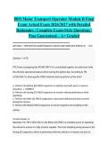 88M Motor Transport Operator Module B Final Exam Actual Exam 2026&sol;2027 with Detailed Rationales &vert; Complete Exam-Style Questions &vert; Pass Guaranteed &ndash; A&plus; Graded&NewLine;&NewLine;