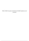 wgu-c952-computer-architecture-final-exam Question and answers 100&percnt; accurate