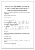 VOCAB LEVEL G UNITS 1-3&vert;COMPLETE STUDY GUIDE WITH 100&percnt; ACCURATE QUESTIONS & ANSWERS &vert; ACE EVERY TEST &vert; GUARANTEED EXCELLENCE&period;