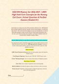 HESI RN Mastery Study Set BUNDLE 2026-2027&colon; 1&comma;200&plus; High-Yield Core Concepts for the Nursing Exit Exam &vert; Actual Questions & Verified Answers &lpar;Graded A&plus;&rpar;