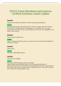 EPALS Exam Questions and Answers&NewLine;Verified Solutions Latest Update