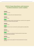 EPALS Exam Questions and Answers&NewLine;Verified Solutions Latest Update