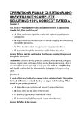 OPERATIONS FISDAP QUESTIONS AND ANSWERS WITH COMPLETE SOLUTIONS 100&percnt; CORRECT RATED A&plus;