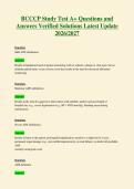 BCCCP Study Test A&plus; Questions and&NewLine;Answers Verified Solutions Latest Update&NewLine;2026&sol;2027