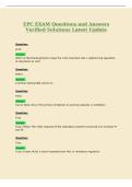 EPC EXAM Questions and Answers&NewLine;Verified Solutions Latest Update
