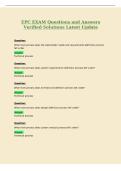 EPC EXAM Questions and Answers&NewLine;Verified Solutions Latest Update