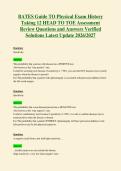 BATES Guide TO Physical Exam History&NewLine;Taking 12 HEAD TO TOE Assessment&NewLine;Review Questions and Answers Verified&NewLine;Solutions Latest Update 2026&sol;2027
