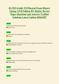 BATES Guide TO Physical Exam History&NewLine;Taking 13TH Edition BY Bickley Review&NewLine;Paper Questions and Answers Verified&NewLine;Solutions Latest Update 2026&sol;2027