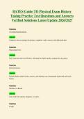 BATES Guide TO Physical Exam History&NewLine;Taking Practice Test Questions and Answers&NewLine;Verified Solutions Latest Update 2026&sol;2027