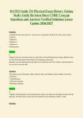 BATES Guide TO Physical Exam History Taking&NewLine;Study Guide Revision Sheet CORE Concept&NewLine;Questions and Answers Verified Solutions Latest&NewLine;Update 2026&sol;2027