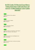 BATES Guide TO Physical Exam History&NewLine;Taking Final Study Guide Questions and&NewLine;Answers Verified Solutions Latest Update&NewLine;2026&sol;2027