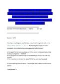 WGU D335 Introduction to Programming in Python OA Final Exam Official Practice Exam Actual Exam 2026&sol;2027 with Detailed Rationales &vert; Complete Exam-Style Questions &vert; Pass Guaranteed &ndash; A&plus; Graded&NewLine;&NewLine;