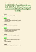 BATES NEURO Physical Comprehensive&NewLine;Study CASE Analysis Exam Questions and&NewLine;Answers Verified Solutions Latest Update&NewLine;2026&sol;2027