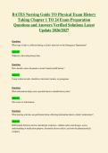 BATES Nursing Guide TO Physical Exam History&NewLine;Taking Chapter 1 TO 24 Exam Preparation&NewLine;Questions and Answers Verified Solutions Latest&NewLine;Update 2026&sol;2027
