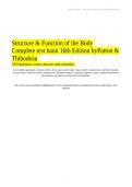 Structure & Function of the Body&NewLine;Complete test bank 16th Edition byPatton & Thibodeau&NewLine;