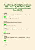 BATES Nursing Guide TO Physical Exam History&NewLine;Taking Chapter 1 TO 24 Practice MOCK Exam&NewLine;Questions and Answers Verified Solutions Latest&NewLine;Update 2026&sol;2027