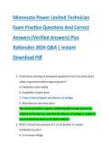 Minnesota Power Limited Technician &NewLine;Exam Practice Questions And Correct &NewLine;Answers &lpar;Verified Answers&rpar; Plus &NewLine;Rationales 2026 Q&A &vert; Instant &NewLine;Download Pdf