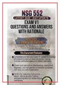 NSG 552 &ndash; Exam V1 Questions and Answers with Rationale 2026&sol;2027