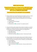 NURS 5338 Final Exam  &NewLine;Comprehensive Resource To Help You Ace 2026-2027 Exams &NewLine;Includes Frequently Tested Questions With ELABORATED &NewLine;100&percnt; Correct COMPLETE SOLUTIONS &NewLine;Guaranteed Pass First Attempt&excl;&excl; Current Update&excl;&excl;