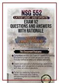 NSG 552 &ndash; Exam V2 Questions and Answers with Rationale 2026&sol;2027