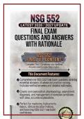 NSG 552 &ndash; Final Exam Questions and Answers with Rationale 2026&sol;2027