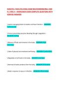 NUR2755 &sol; NUR 2755 FINAL EXAM MULTIDIMENSIONAL CARE IV &sol; MDC 4 &ndash; RASMUSSEN EXAM COMPLETE QUESTIONS WITH VERIFIED ANSWERS