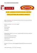 NR 507 &ndash; Advanced Pathophysiology&comma; NR 507&comma; Complete Midterm Exam Questions and Answers &lpar;Graded A&plus;&rpar; Study Guide