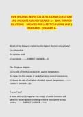 CWB WELDING INSPECTOR LEVEL 3 EXAM QUESTIONS &NewLine;AND ANSWERS ALREADY GRADED A&plus;&period; 100&percnt; VERIFIED &NewLine;SOLUTIONS &vert; UPDATED PER LATEST CSA W59 & W47&period;1 &NewLine;STANDARDS &vert; GRADED A&plus;