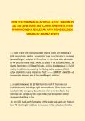 NGN HESI PHARMACOLOGY REAL LATEST EXAM WITH &NewLine;ALL 350 QUESTIONS AND CORRECT ANSWERS &sol; HESI &NewLine;PHARMACOLOGY REAL EXAM WITH NGN 2025&sol;2026 &NewLine;GRADED A&plus; &lpar;BRAND NEW&excl;&excl;&rpar;