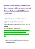 TAN-1000 Tanium Certified Operator Practice &NewLine;Exam Questions and Correct Answers &lpar;Verified &NewLine;Answers&rpar; Plus Rationale 2027 Q&A&vert; Instant &NewLine;Download Pdf