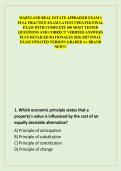 MARYLAND REAL ESTATE APPRAISER EXAM 1 FULL PRACTICE EXAM LATEST UPDATED FINAL EXAM WITH COMPLETE 100 MOST TESTED QUESTIONS AND CORRECT VERIFIED ANSWERS PLUS DETAILED RATIONALES 2026-2027 FINAL EXAM UPDATED VERSION GRADED A&plus; BRAND NEW&excl;&excl;&excl;